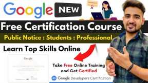 Google Launched Free Certification Course | Free Google Training | Google Career Certificate *Free *
