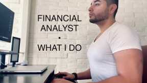FINANCIAL ANALYST — WHAT I DO