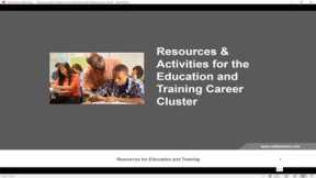 Resources & Activities for the Education and Training Career Cluster