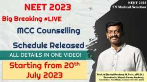 🔴 Live - MCC Counselling Schedule 2023 Released - Mizpah Career Academy Live