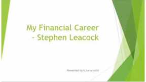 My Financial Career by Stephen Leacock in Tamil