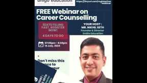 FREE Webinar on Career Counselling  #careercounselling #UniGoEducation #careertips #studentlife