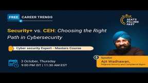 🔥CompTIA Security+ vs CEH  | Career Path In Cybersecurity | Cybersecurity Career Path | Simplilearn