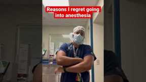 Reasons I regret it #anesthesia #anesthesiologist #surgeon #medical #pastudent