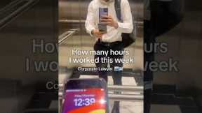 How many hours I worked as a corporate lawyer #corporate #lawyer #law #corporatelaw #jobs #career