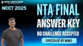🔴Live - NEET 2025 Final Answer Key Released - No Changes - Mizpah Career Academy