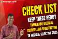 Check List for Tamil Nadu Medical