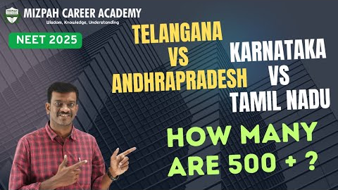 How Many Candidates are 500 + in Telangana - Tamil Nadu Rank List Expected Cut Off Marks 2025