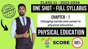 Changing trends and career in physical education | Chapter 1 | Class 11 | Physical education