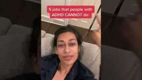 Jobs you CANNOT do if you have ADHD…#drsasha #adhd #shorts