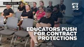 Teachers at career training program's new $100M tech center push for greater contract protections