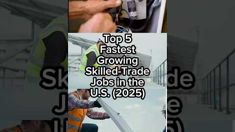 Top 5 Fastest Growing Skilled-Trade Jobs in the U.S. (2025) #skilledtrades #top5