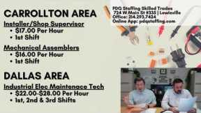 PDQ Staffing Skilled Trades Lewisville - Dallas Jobs