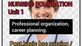 Professional organization, career planning / nursing foundation / unit 1 / pbbscn 1st year