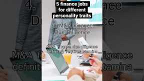 5 finance jobs for different personalities #financialanalyst #finance #financejobs