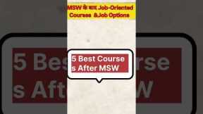 5 Best Professional Courses and Career options after MSW#ugcnet #job #careerguidance