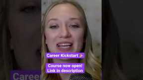 Join the professional career community within the Career Kickstart course! #career #careercoaching