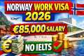 Norway Skilled Worker Visa 2026: €85K 