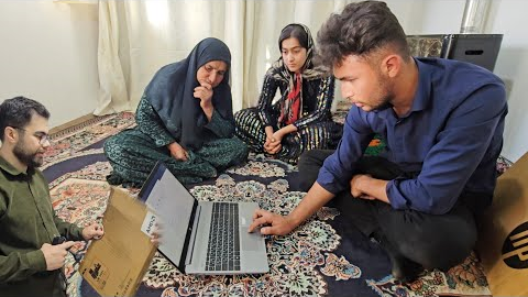 Dreams Come true: Buying a Laptop with your Financial Donations💻🙏 | Ali and Nasrin are Happy