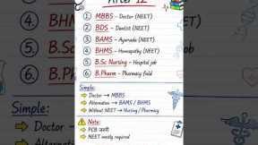 TOP 5 MEDICAL COURSES #medical #medicalcareer #top #top5 #best #bestcourseafter12th #motivation