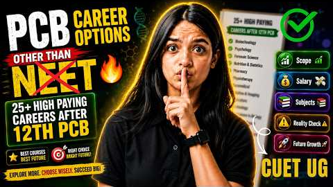 PCB Career Options Other Than NEET🔥 BEST High Paying Careers After 12th PCB📈 CUET  PCB COURSES✅