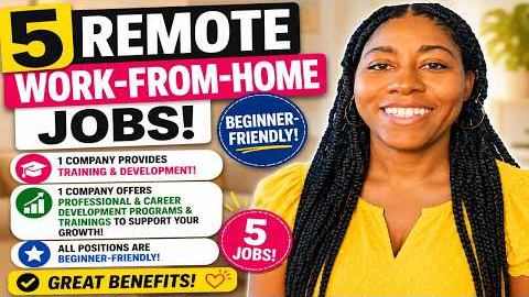 5 Work From Home Jobs With Training & Career Development | Hiring Now
