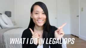 What I do in legal ops