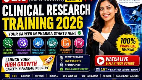 Day 1 Clinical Research & Pharmacovigilance Training Demo | Live Career Guidance Session | #CLINOXY