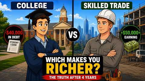 College vs Skilled Trades: Which One Makes You Richer? The Truth After 4 Years