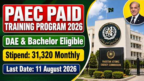 PAEC Paid Training Program 2026 Online Apply | Pakistan Atomic Energy Jobs 2026