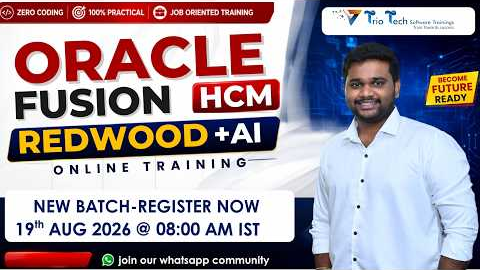 Oracle Fusion HCM  Redwood +AI  Online Training | Non-IT to IT Career Switch